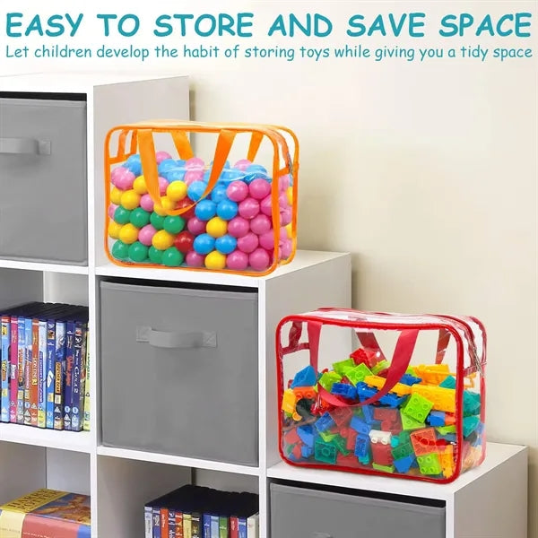 Large Clear PVC Waterproof Toy Storage Zipper Organizer