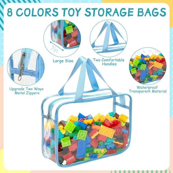 Large Clear PVC Waterproof Toy Storage Zipper Organizer