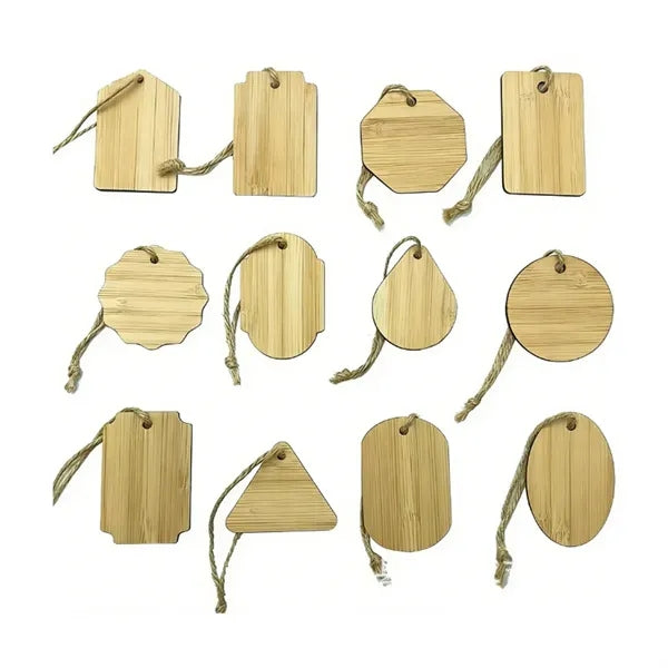 Bamboo Hang Tag With Natural Jute String