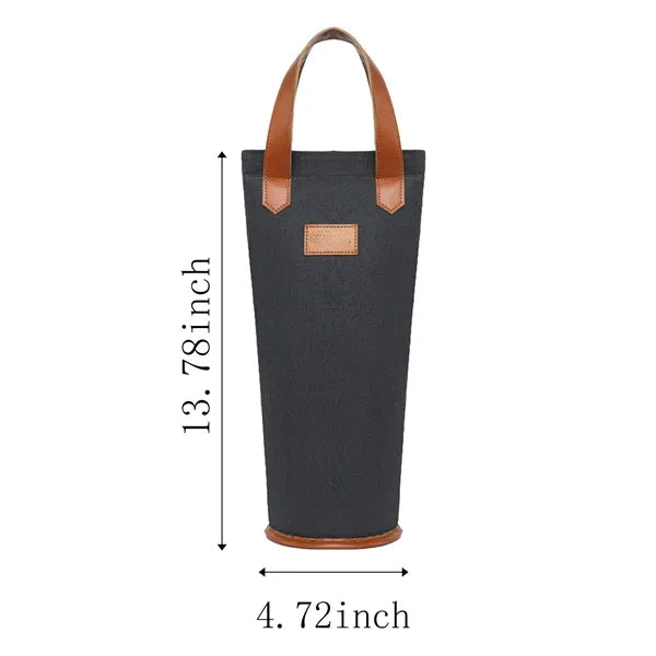 Insulated Single Wine Tote Bottle Carrier Bag