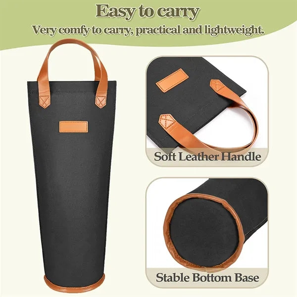 Insulated Single Wine Tote Bottle Carrier Bag