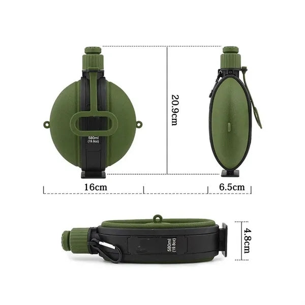 Collapsible Camouflage Military Silicone Water Bottle