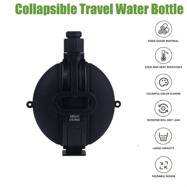 Collapsible Camouflage Military Silicone Water Bottle