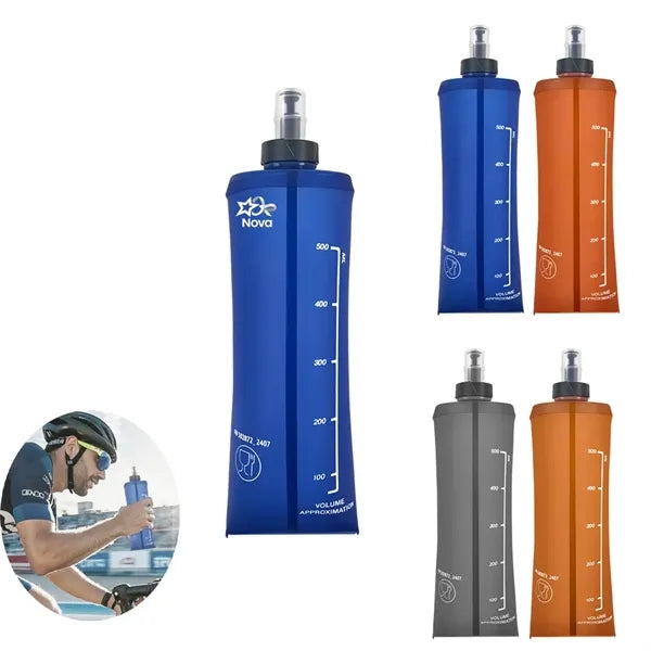 24 oz. Collapsible Soft Water Bottle with Bite Valve.