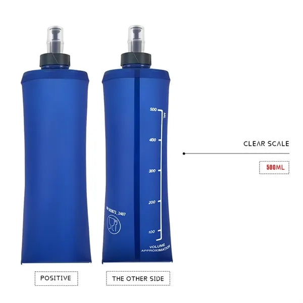 24 oz. Collapsible Soft Water Bottle with Bite Valve.