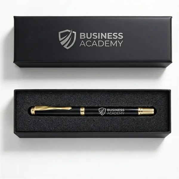 Premium Gold-Trim Executive Metal Gel Pen Gift Set