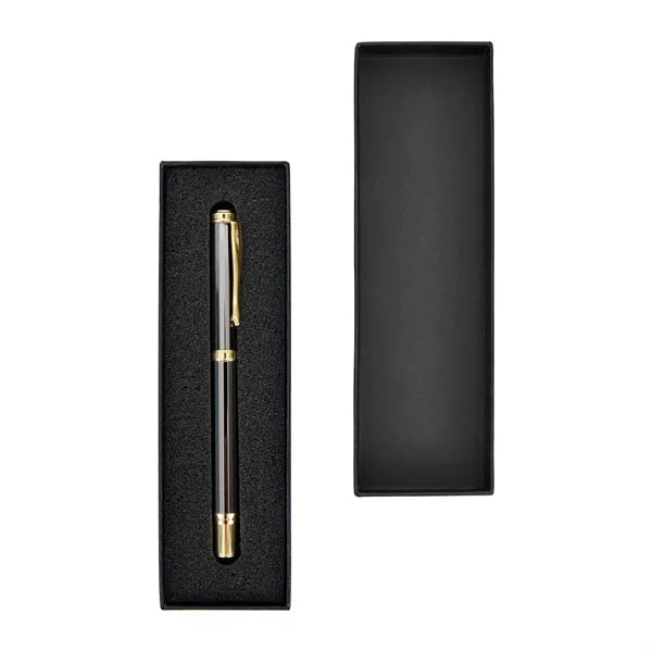 Premium Gold-Trim Executive Metal Gel Pen Gift Set
