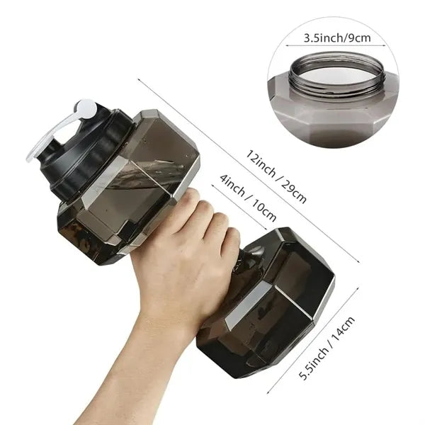 Dumbbell Water Bottle 2.6L Large Capacity