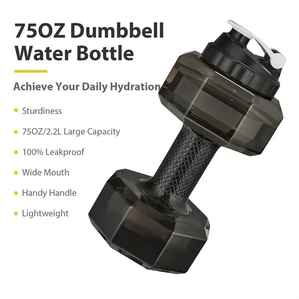 Dumbbell Water Bottle 2.6L Large Capacity