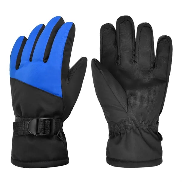 7-12 Youth Five-Finger Waterproof Ski Gloves