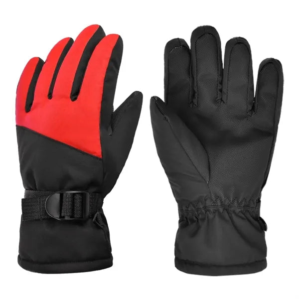7-12 Youth Five-Finger Waterproof Ski Gloves