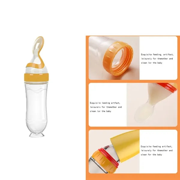 Silicone Baby Food Dispensing Spoon Feeder