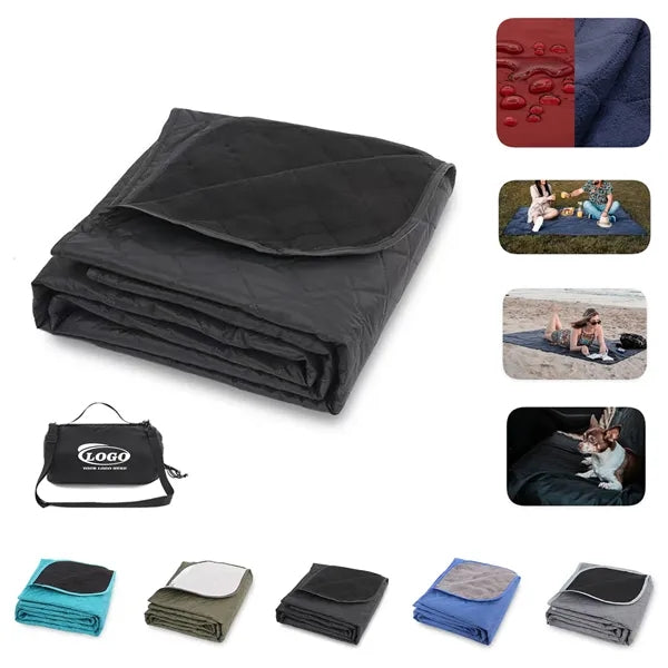 Fleece & Waterproof Camping Blanket with Thermal Tech