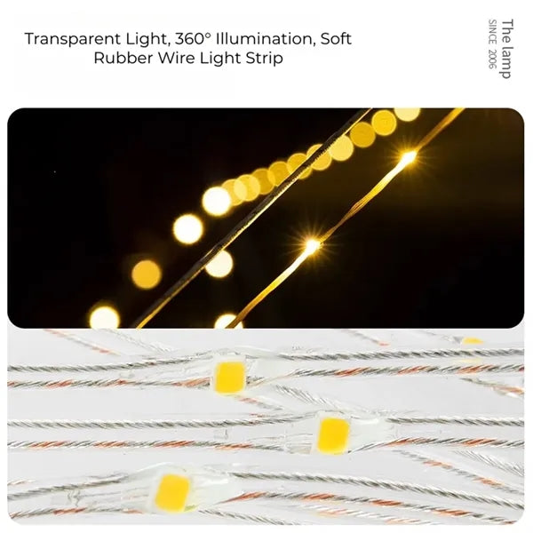 33.8ft Tape Camping Light String Rechargeable