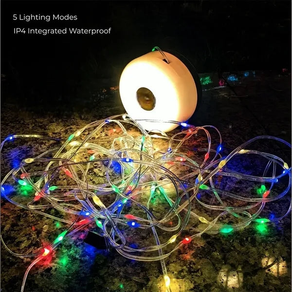 33.8ft Camping String Lights Magnetic Hook Rechargeable