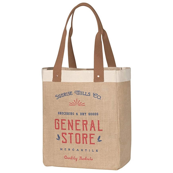 Burlap Market Tote