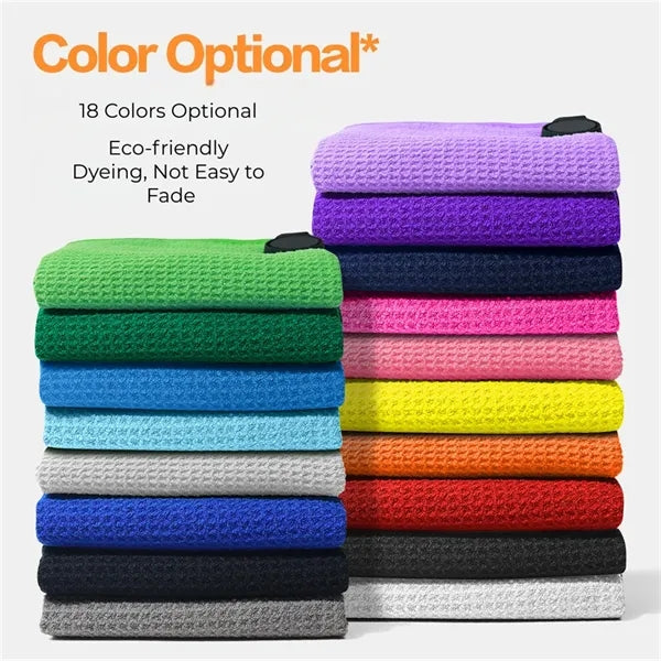 23.6*15.7" Magnetic Golf Towel Microfiber Waffle 18 Colors