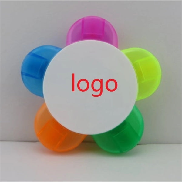 Flower shape 5 color highlighter