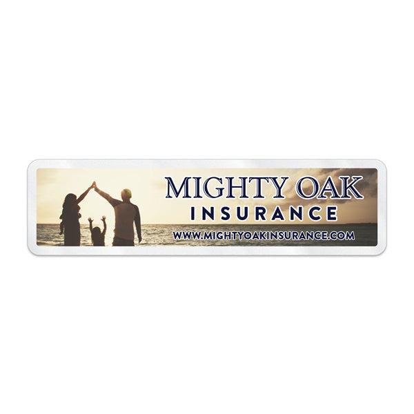 Rectangle Sticker w/ Round Corners (1"x3 3/4") Digital