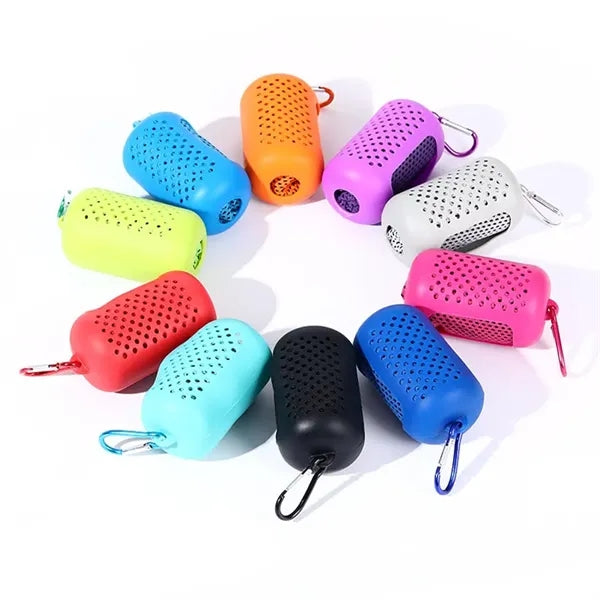 Cooling Towels with Silicone Carry Cases Gift Box