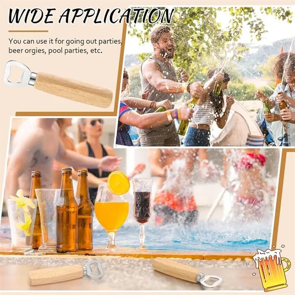 Handheld Wood Stainless Steel Wine Bottle Opener