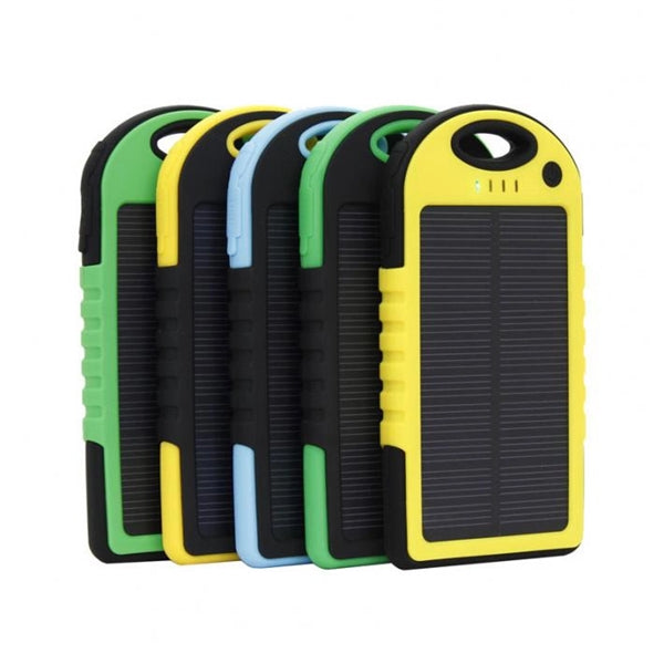 Portable Plastic Solar Power Bank - 5000 mAh