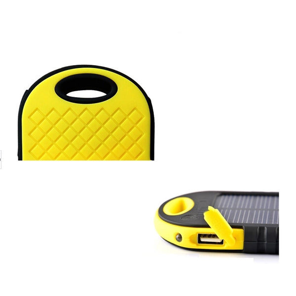 Portable Plastic Solar Power Bank - 5000 mAh