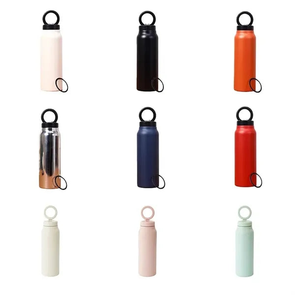 Water Bottle with Magnetic Phone Mount