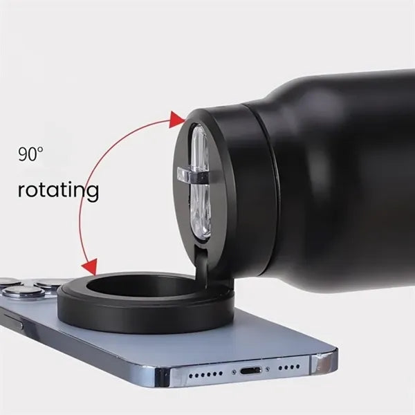 Water Bottle with Magnetic Phone Mount