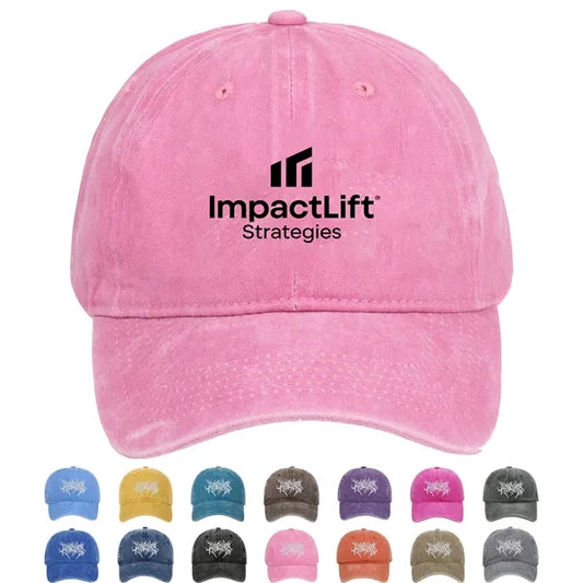 Washed Cotton Baseball Cap with Embroidered Logo