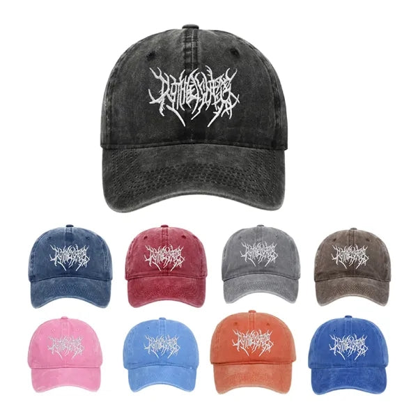 Washed Cotton Baseball Cap with Embroidered Logo