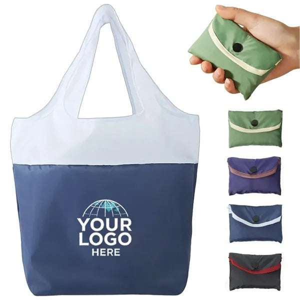 Large Recycled Waterproof Foldable Shopping Tote Bag