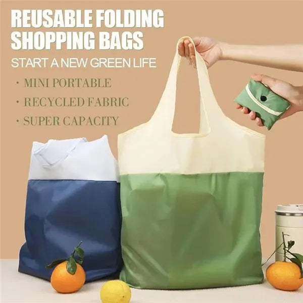 Large Recycled Waterproof Foldable Shopping Tote Bag
