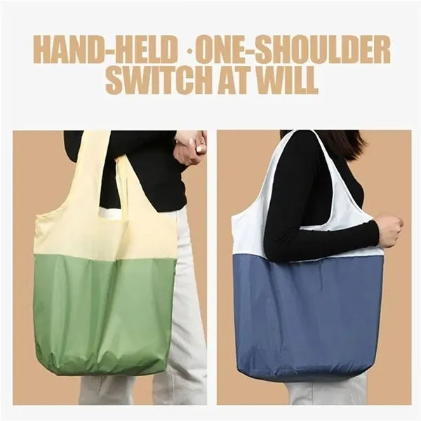 Large Recycled Waterproof Foldable Shopping Tote Bag