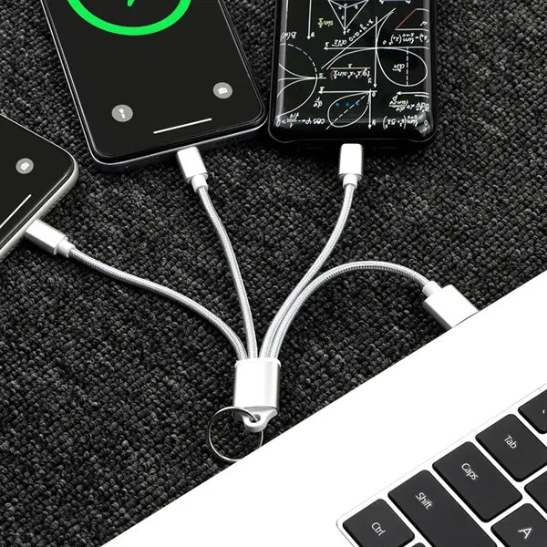3-in-1 Anti-winding Retractable 100W Fast Charging Cable