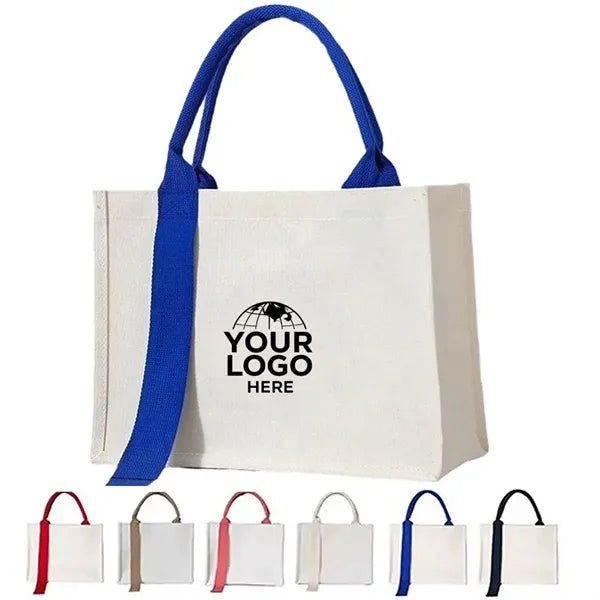 Canvas Grocery Tote Bag with Streamer