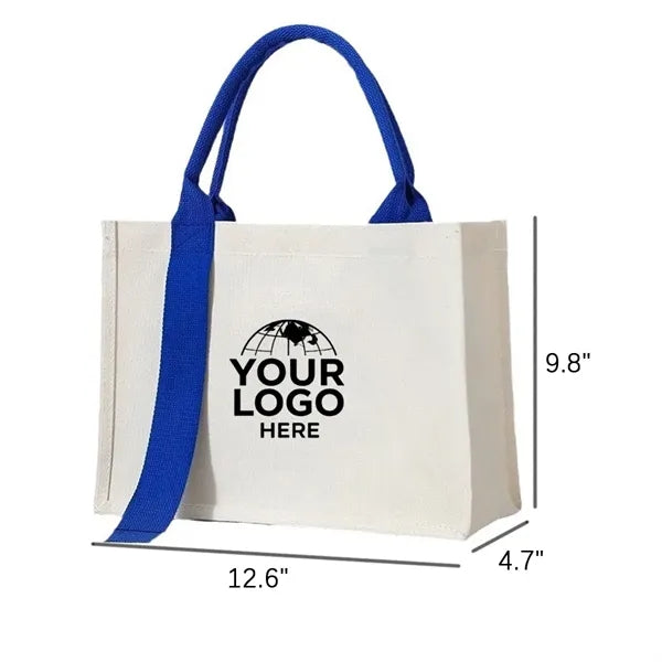 Canvas Grocery Tote Bag with Streamer