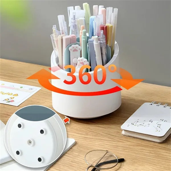 Rotating Plastic Spinning Desktop Desk Organizer