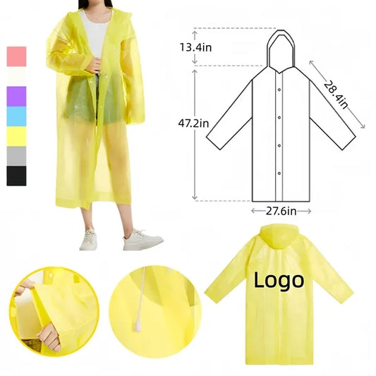 EVA Adult One Piece Thickened Raincoat