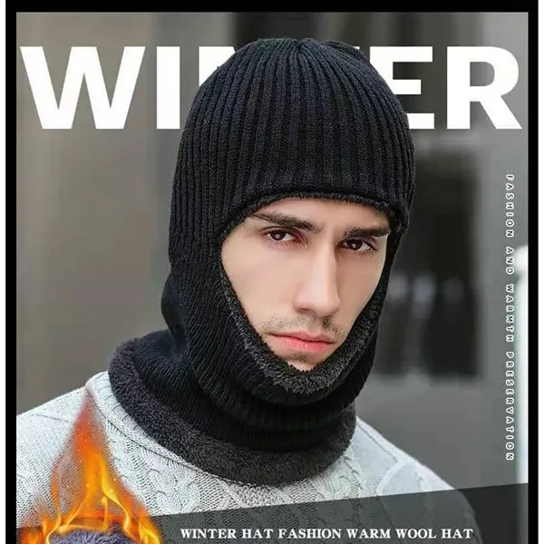 3-in-1 Windproof Thermal Fleece Beanie with Neck & Ear Cover