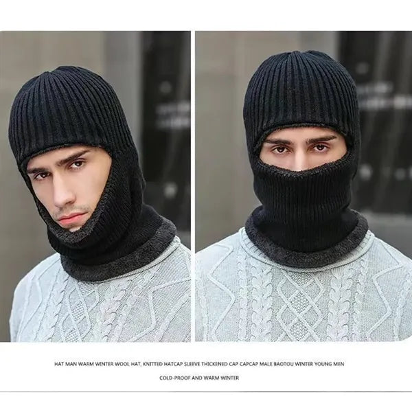 3-in-1 Windproof Thermal Fleece Beanie with Neck & Ear Cover