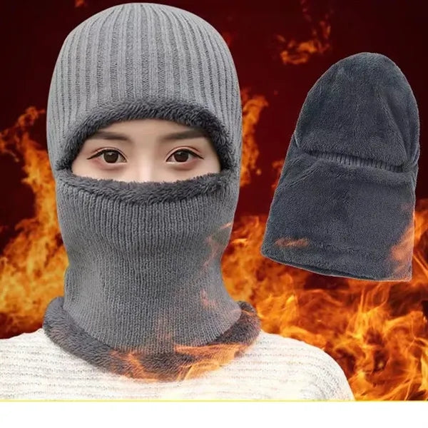 3-in-1 Windproof Thermal Fleece Beanie with Neck & Ear Cover