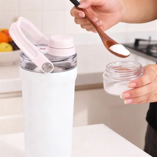 24 Oz Stainless Steel Insulated Shaker Bottle With Handle