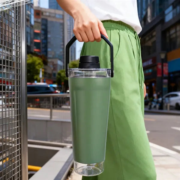 24 Oz Stainless Steel Insulated Shaker Bottle With Handle