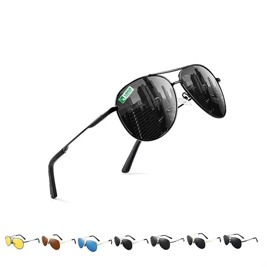 Polarized Metal Aviator Sunglasses