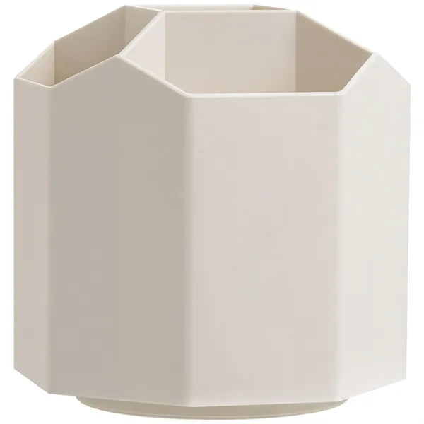 Large-Capacity 5-Grid Rotating Plastic Pen Holder