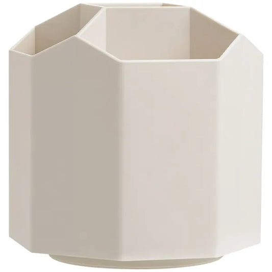 Large-Capacity 5-Grid Rotating Plastic Pen Holder