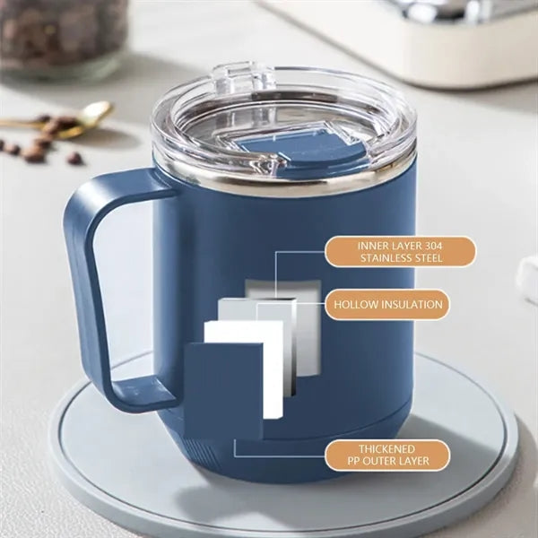 15.5 Oz Stainless Steel Insulated Coffee Cup with Lid