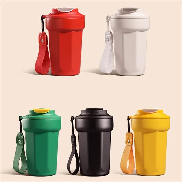 16 Oz Stainless Steel Octagon Insulated Coffee Cup