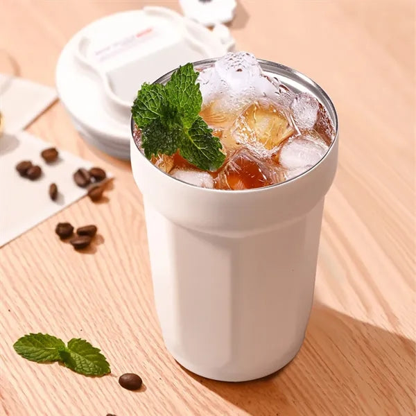 16 Oz Stainless Steel Octagon Insulated Coffee Cup